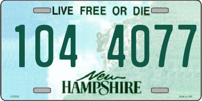NH license plate 1044077