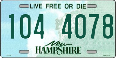 NH license plate 1044078