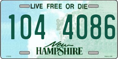 NH license plate 1044086