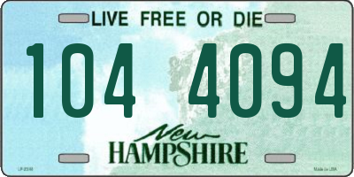 NH license plate 1044094