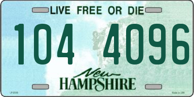 NH license plate 1044096
