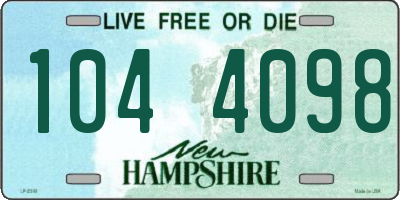 NH license plate 1044098