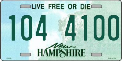 NH license plate 1044100