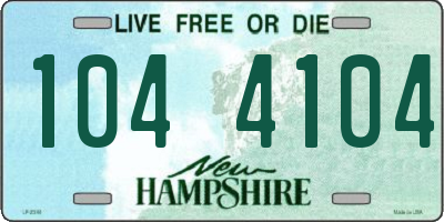 NH license plate 1044104