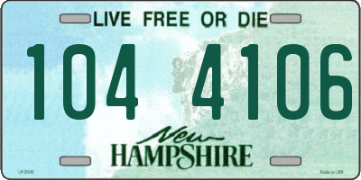 NH license plate 1044106