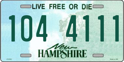 NH license plate 1044111