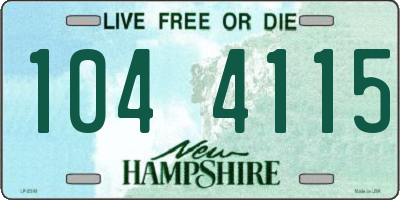 NH license plate 1044115