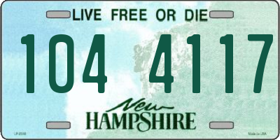 NH license plate 1044117