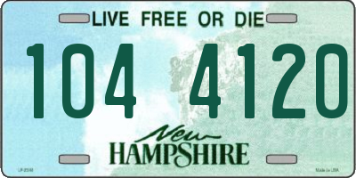 NH license plate 1044120
