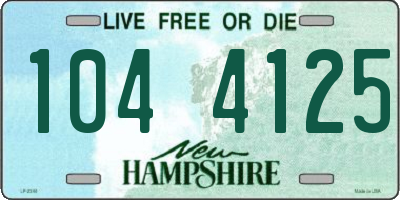 NH license plate 1044125