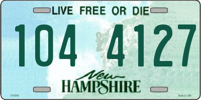 NH license plate 1044127