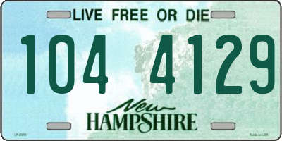 NH license plate 1044129