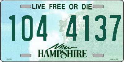 NH license plate 1044137