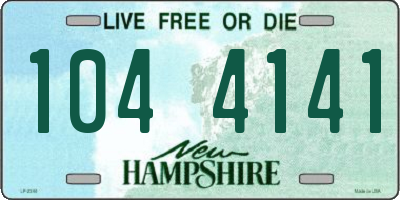 NH license plate 1044141
