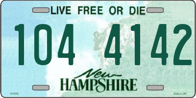 NH license plate 1044142