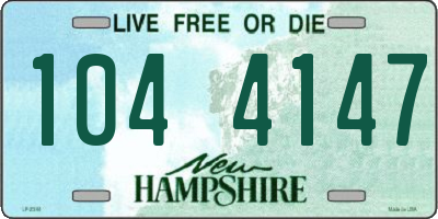 NH license plate 1044147