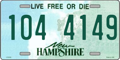NH license plate 1044149
