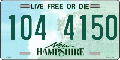NH license plate 1044150