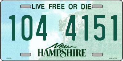 NH license plate 1044151