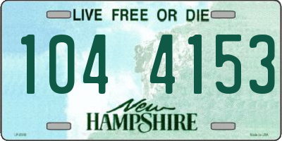 NH license plate 1044153