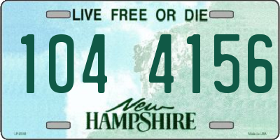 NH license plate 1044156