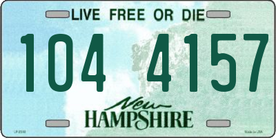 NH license plate 1044157