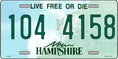 NH license plate 1044158