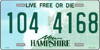 NH license plate 1044168