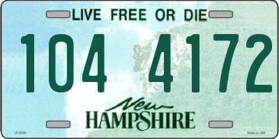 NH license plate 1044172