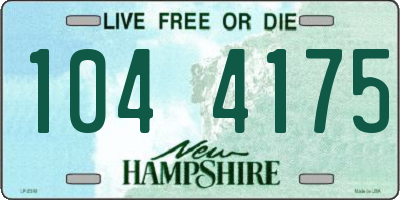 NH license plate 1044175