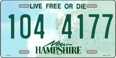 NH license plate 1044177