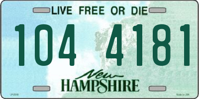 NH license plate 1044181