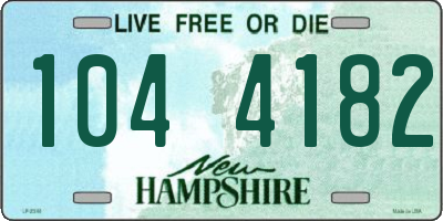 NH license plate 1044182