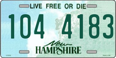 NH license plate 1044183