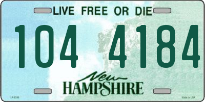 NH license plate 1044184