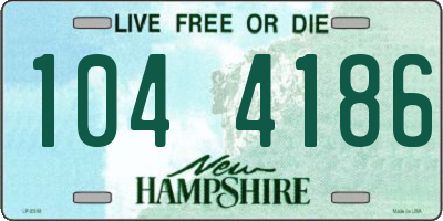 NH license plate 1044186