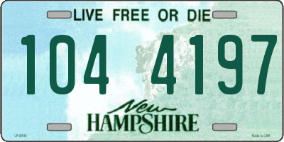 NH license plate 1044197