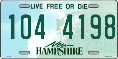 NH license plate 1044198