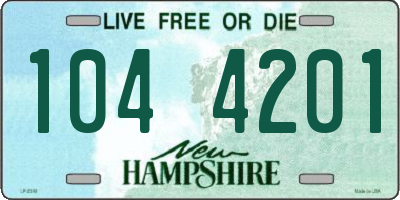 NH license plate 1044201