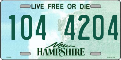 NH license plate 1044204