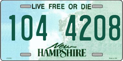 NH license plate 1044208