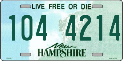 NH license plate 1044214