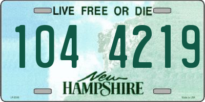 NH license plate 1044219
