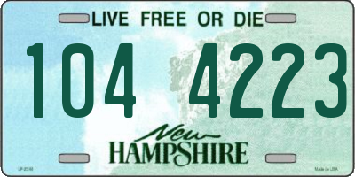 NH license plate 1044223
