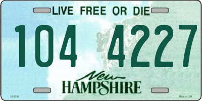 NH license plate 1044227