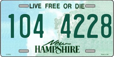 NH license plate 1044228