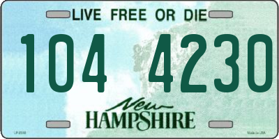 NH license plate 1044230