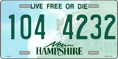 NH license plate 1044232