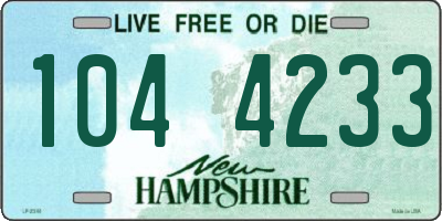NH license plate 1044233