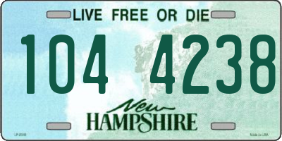 NH license plate 1044238